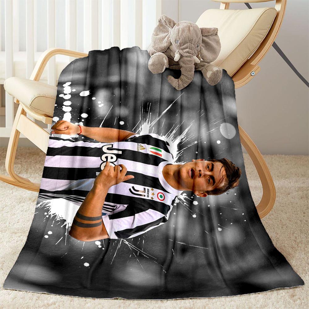 Juventus Star Action Blanket Soft Warm Cozy Perfect for Picnics Bedding Sofa All-Season Use Playful Design Birthday Christmas Gift Blanket