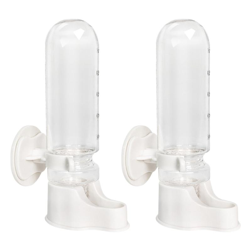 2PCS Automatic Bird Water Dispenser Gravities Water Bottle for Parrots and Small Bird Hanging Design Easy Installation