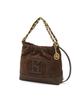 Hazzys Women Acc Suede Dark Brown Quilted Chain Hobo Shoulder Bag S_Hiba5F583W3