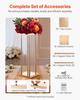 Wedding Flower Stand, 10PCS 60cm Column Flower Stand, Floral Stands with Metal Laminate, Cylindrical Cubic Floral Display Rack for Wedding, Party,