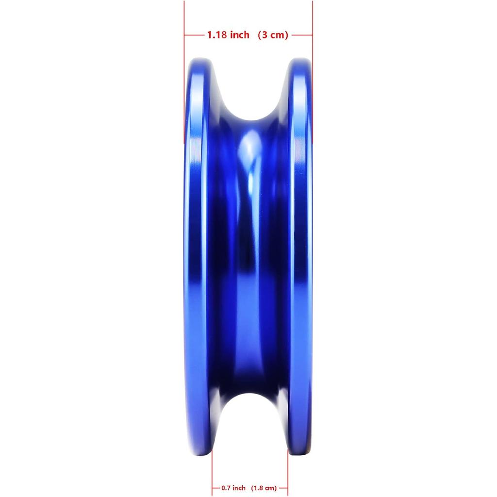 Ucreative Winch Snatch Recovery Ring 66,000 Lbs For Soft Shackle And Synthetic Rope For ATV UTV SUV Truck Off-Road Vehicle Recovery (Blue)