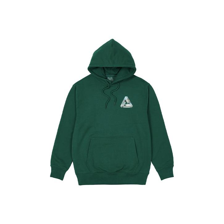 Palace Худи с треугольным узором Три-Хром Унисекс Худи Зеленый P20HD052 L