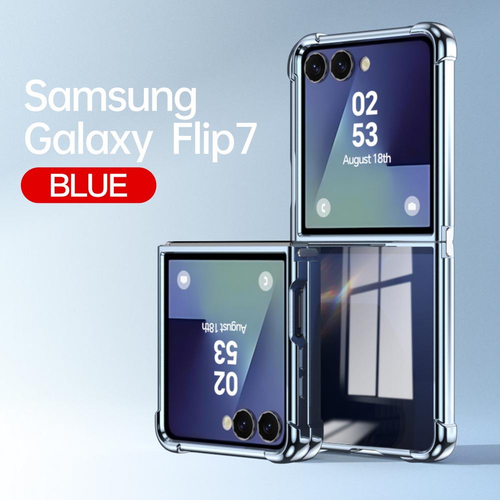 

Airbag Wrapped Drop-resistant Snap Link Transparent Phone Case for Samsung Galaxy Z Flip 7 flip7 Camera Protect Cover Galaxy Z Flip7