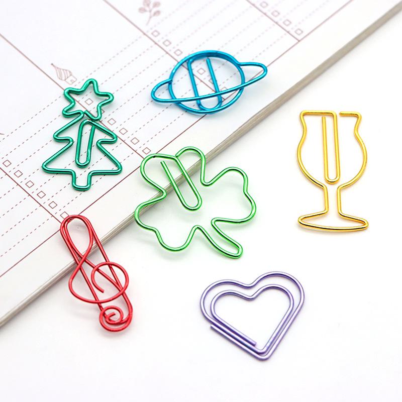 Electroplated Cartoon Insect & Plant Paper Clip Set for Organization