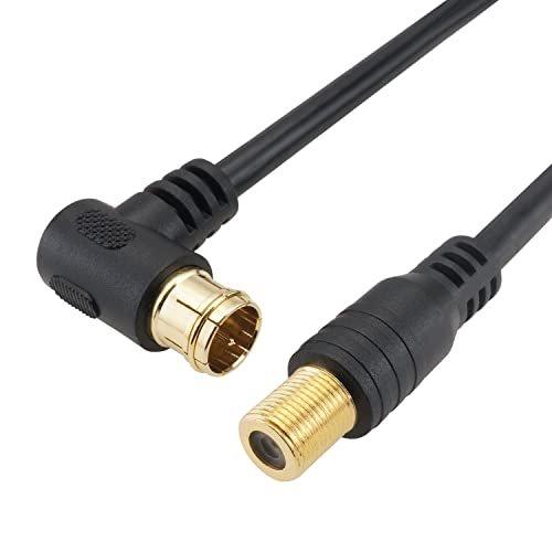 HORIC Antenna Extension Cable 2m White 4K8K BS CS Terrestrial CATV Compatible F-Type Female to Screw Connector ACF20-143WW