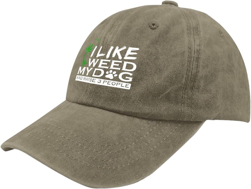 I Like Leaves My Dog And Maybe 3 People Baseball Cap Vintage Polyester Dad Hat Casual Adjustable