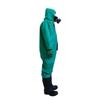 Grüner chemikalienbeständiger PVC-Anzug: Säure- und alkalibeständiger, Ganzkörper-, flüssigkeitsdichter, langlebiger Notfall-Feuerwehrschutzkleidung