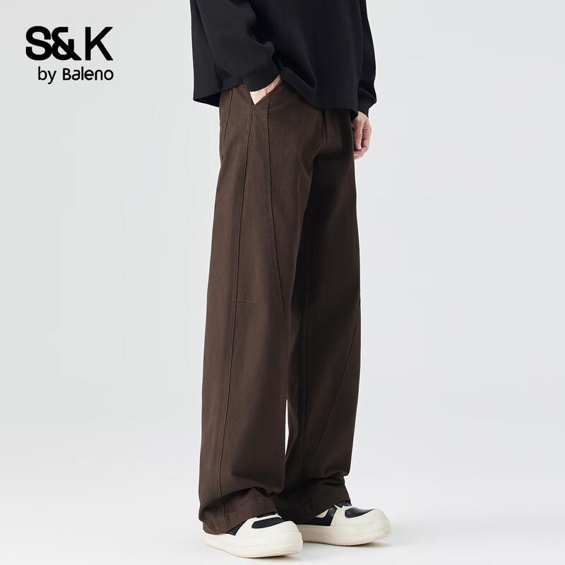 Baleno Men's S&K Series 2026 Summer Loose Straight-Fit Pure Cotton Casual Pants