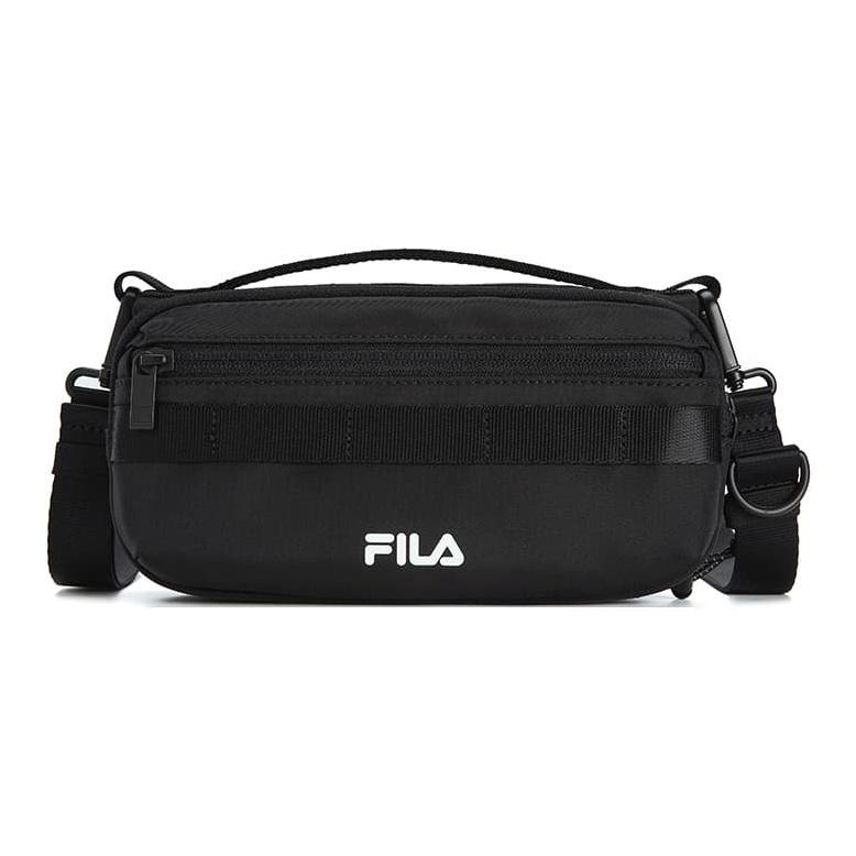 FILA Original Retro Classic Simple Commuter Practical Versatile Fabric Shoulder Tote Bag Unisex bags Black F13U549131FBK Jet Black