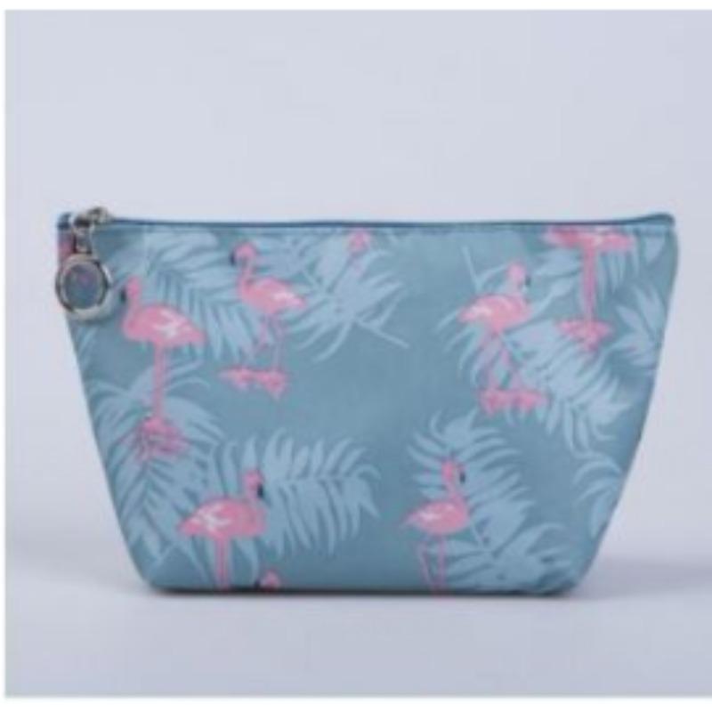 Bedruckte Reise-Kosmetiktasche, klein, koreanisch, tragbar, großes Fassungsvermögen, Kosmetiktasche, Clutch, Kosmetiktasche