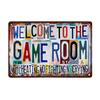 Vintage Welcome Sign Wall Decoration Rusty Metal Wall Art Plaque Indoor Outdoor Home Office Living Room Decorative Sign