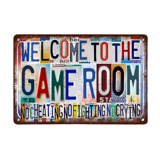 

Vintage Welcome Sign Wall Decoration Rusty Metal Wall Art Plaque Indoor Outdoor Home Office Living Room Decorative Sign K