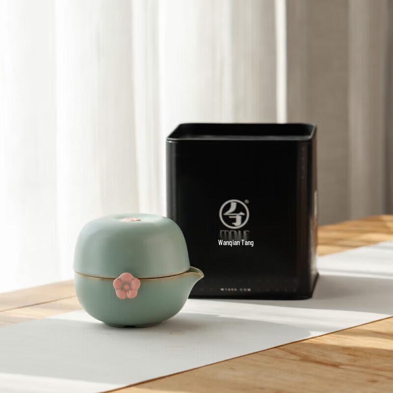 Edenus Plum Blossom Quick Cup Travel Tea Set