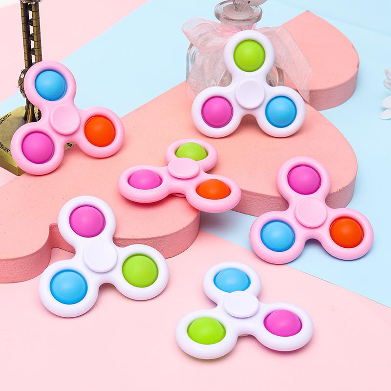 Gyroscope Plastic Toy With Bubble Push And Spin Features For Relaxation Gift