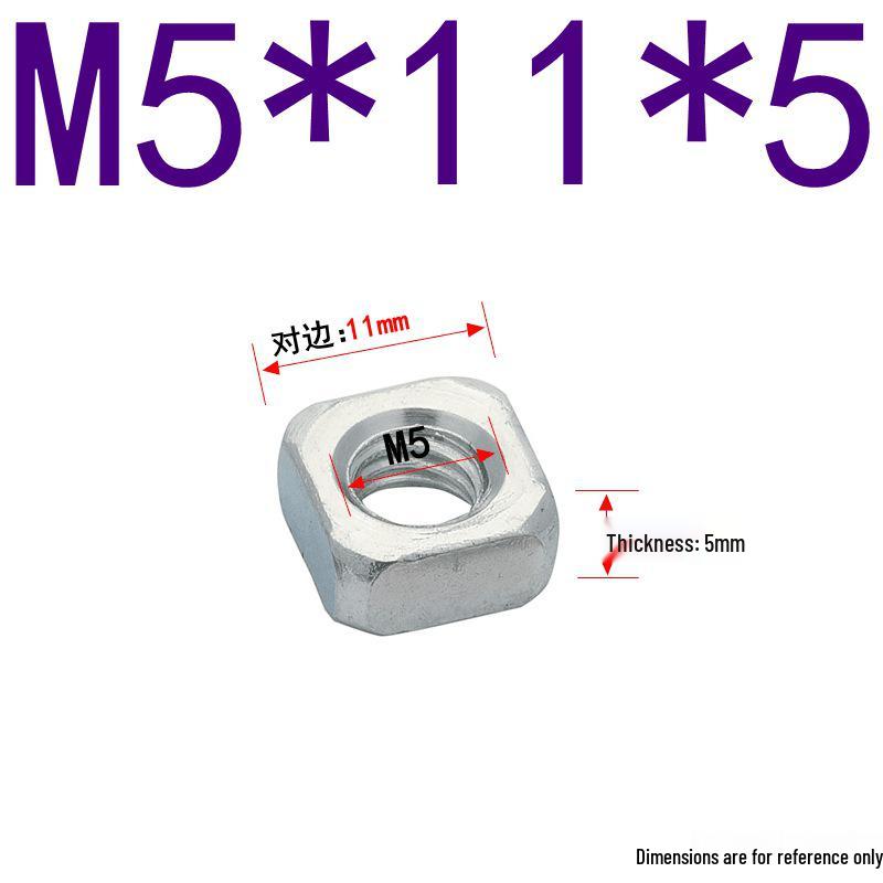Galvanized Thin Square Nut Cap M4-M16