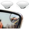 2 PCS Car Blind Spot Mirror, Fan Shaped HD Glass Convex 360° Rotating Wide Angle Side Mirror, Frameless Car Blindspot Mirror for Larger Image and