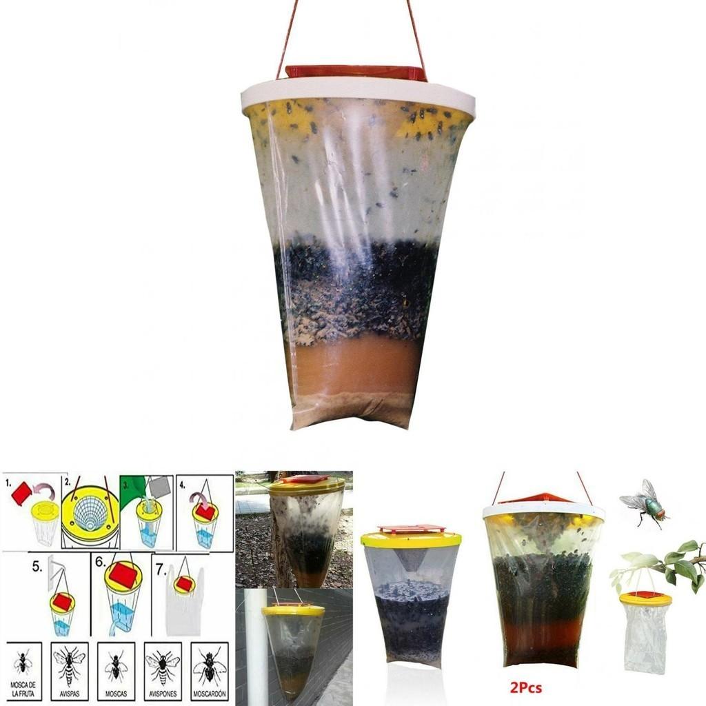 2x Sacchetto Trappola Cattura Insetti Killer Insetti Insetti Vespe Mosche Controllo Parassiti Trappola per Insetti