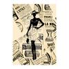Abstract Fashion Girl In Newspaper Canvas Painting Vintage Poster and Prints Nordic Wall Art Picture for Living Room Home Decor