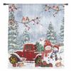 Snowman Bird Christmas Tree Snowflake Truck Deer Sheer Curtains Bedroom Decoration Window Curtains Kitchen Tulle Voile Curtains