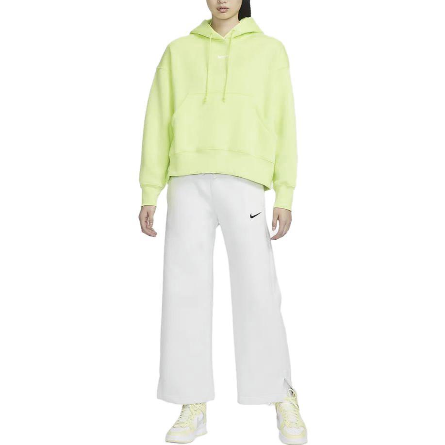 Nike Fleece Hoodie Pullover Casual Sweatshirt Women Tops Light-Lemon-Yellow DQ5859-736