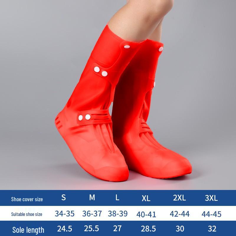 Copriscarpe in Silicone Antipioggia Impermeabili Antiscivolo - Durevoli, Riutilizzabili, Protezione Alta per Donna, Uomo e Bambini.