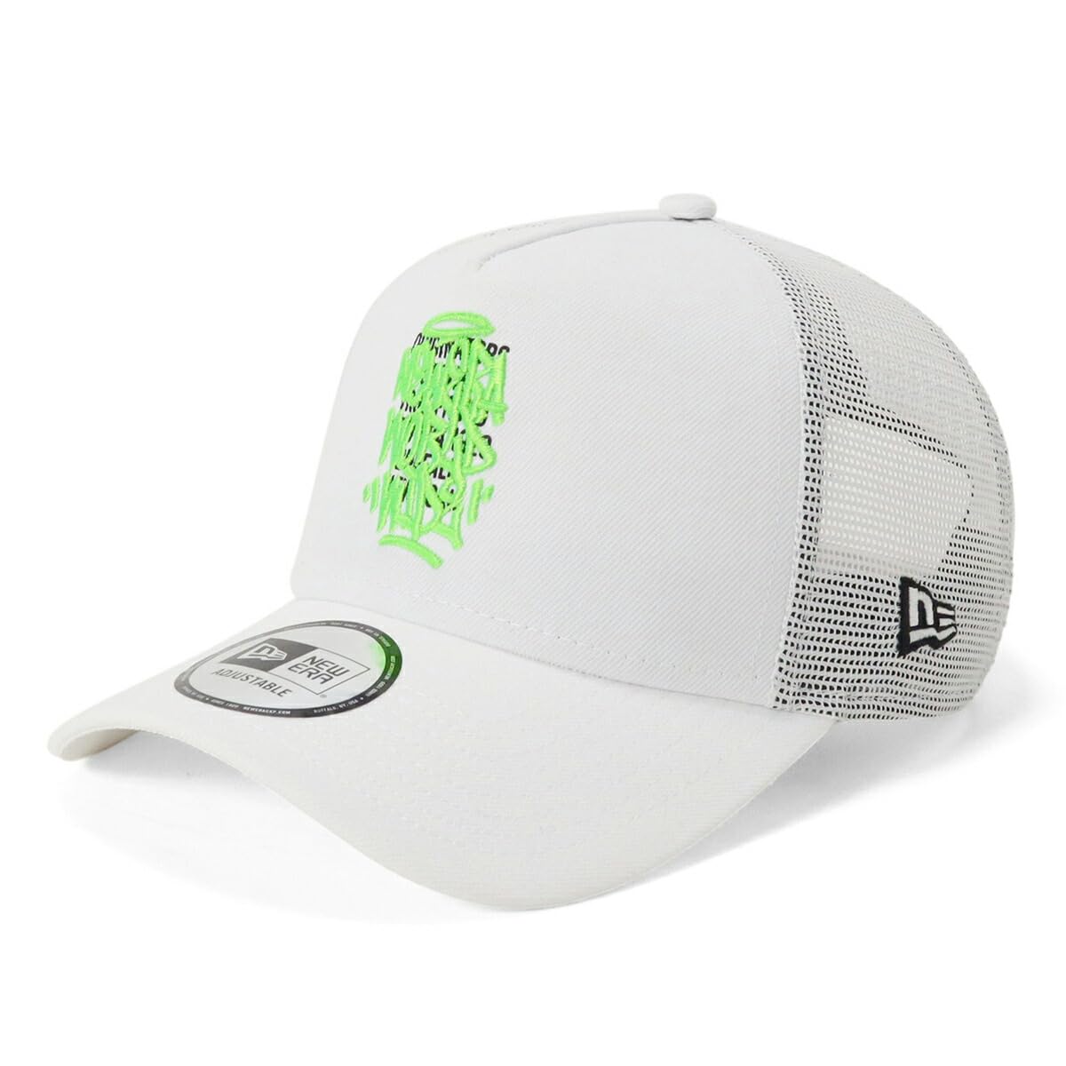 

New Era Graffiti Logo Trucker Exclusive to Free Shipping 9FORTYA-FRAME Cap, White, ONSPOTZ, белый