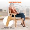 Rattan Chair, Mid Century Modern Dining Chair with Armrest, Upholstered Chair with Rattan Back, Retro Rattan Dining Room Kitchen Chair for Living