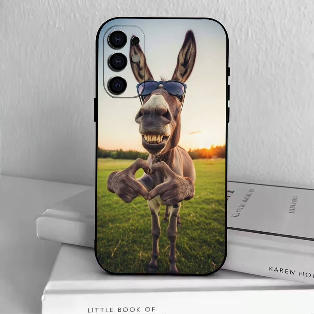 D-Funny Animals  Phone Case Black Silicone Soft For Samsung S25,S24,S21,S22,S23,S30,Ultra,S20,Plus,Fe,Lite