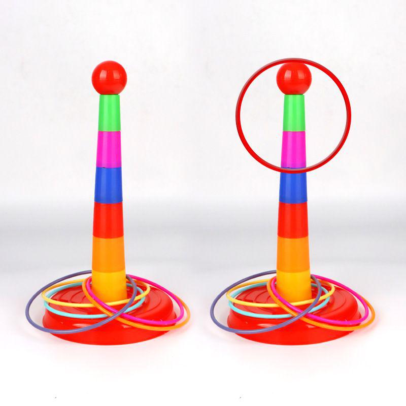 Children's Educational Ring Toss Game: Parent-Child Interactive Stacking and Throwing Competition Toy for Kindergarten