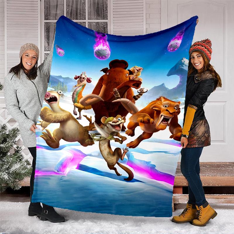 Ice Age Continental Drift1 printed throw blanket—lightweight,soft,warm;versatile blanket for all seasons—perfect as &air-conditioning throw,nap blanke
