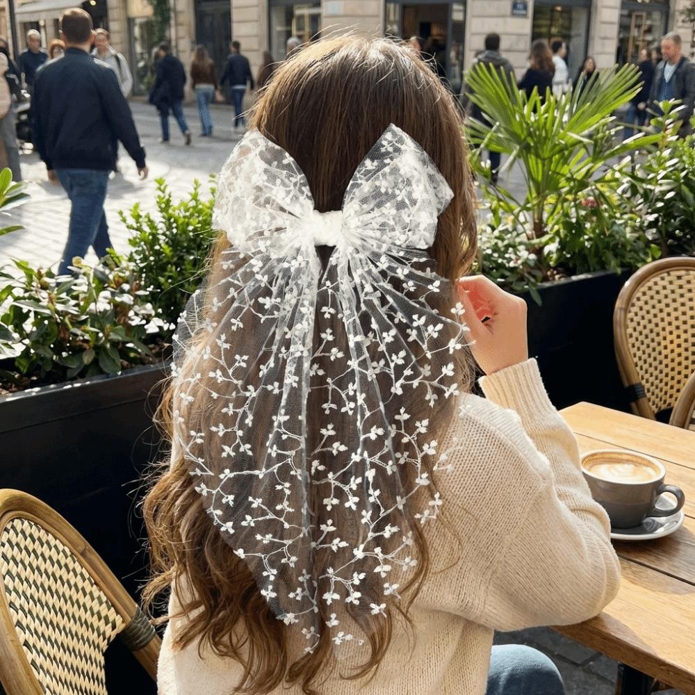 Elegant Lace Bow Hairpin Vintage Kids Hair Accessories Fashion Princess Style Hair Clip  Wedding