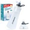 Greeshow Portable Water Purifier 1000ml Foldable Water Bottle - Emergency Supplies, Disaster Preparedness, Hiking, Outdoor Activities, Camping - Light