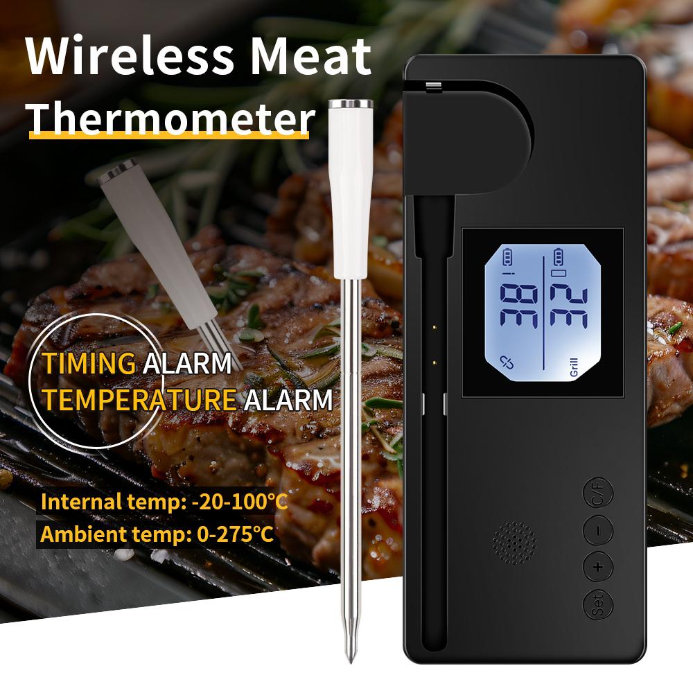 Mat Biff Trådlös Matlagningstermometer APP Bluetooth Kötttermometer Kök Grill Ugn Grilla Fjärr Temperaturövervakning