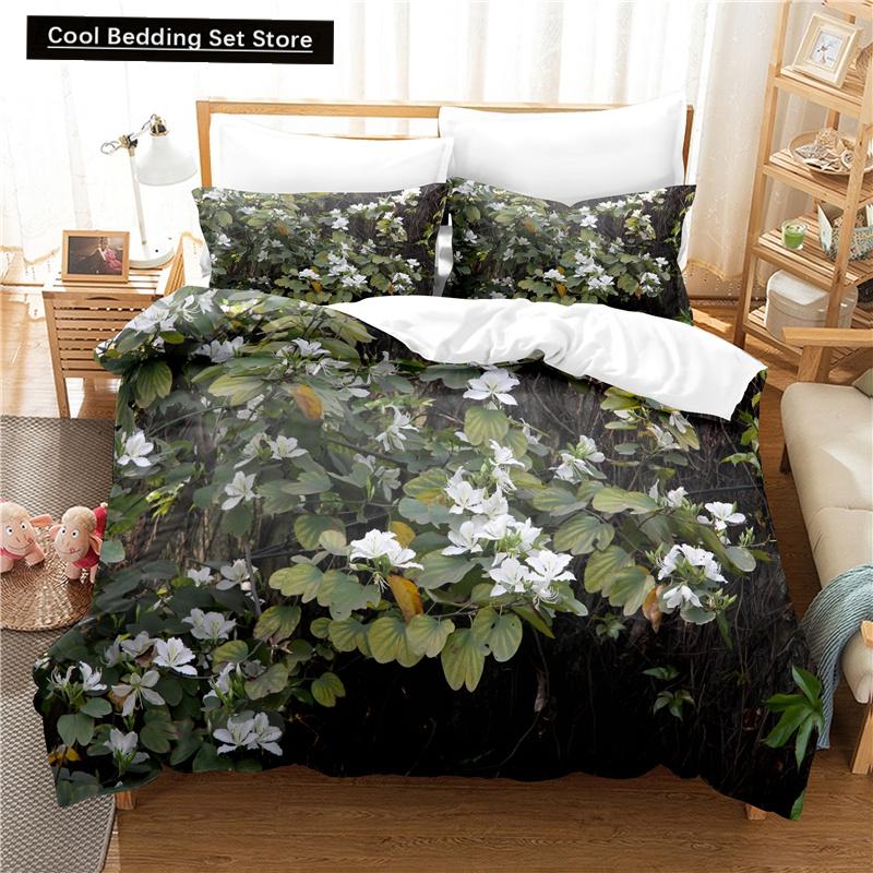 Elegant Flowers Bedding Set Duvet Cover Set 3d Bedding Digital Printing Queen Size Polyester Bedding Set Fashion Design Colorful