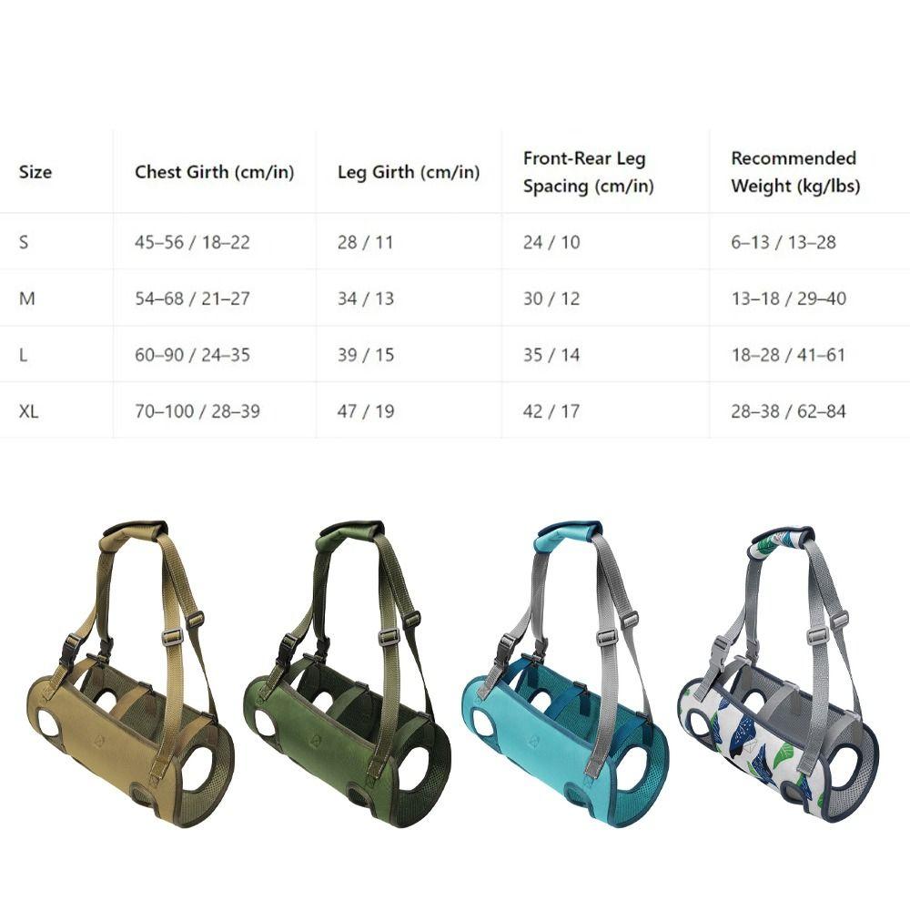 Adjustable Pet Auxiliary Vest Soft Lining Full Body Support Support Harness Mobility Aid Thicken Handle Dog Lift Strap