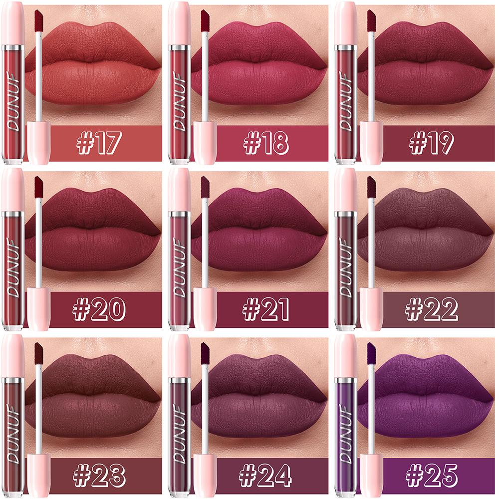 DUNUF 16-Piece Waterproof, Long-Lasting Lip Gloss Set - Non-Staining Lip Glaze