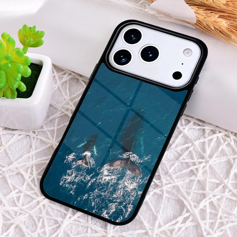 Cute Ocean Whale Fish Phone Case for iPhone 17 Air 16 15 11 12 14 13 Pro Max Shockproof Cover