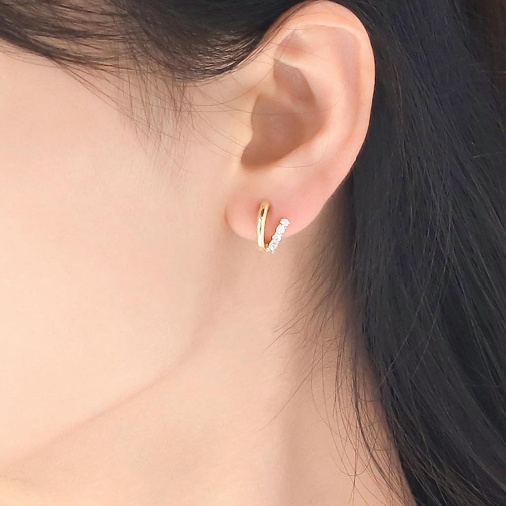 ESTELLE Øredobber Sølv Gult Gullbelagt Cubic Zirconia [Offisielt] Dame 0776-0066-0000-0000