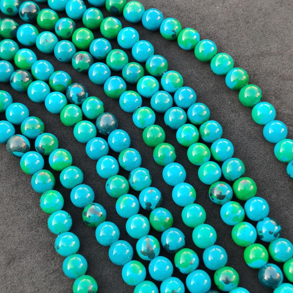 14-15 Inch Strand Synthetic Chrysocolla Round Beads, 6mm 8mm 10mm Choices Size Beads, 1 Strand Bead.