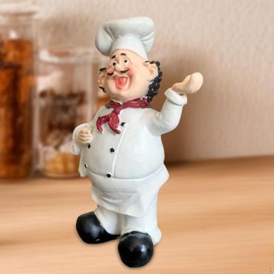 Chef Figurine Home Decor Resin Sculpture for Kitchen Counter Tabletop
