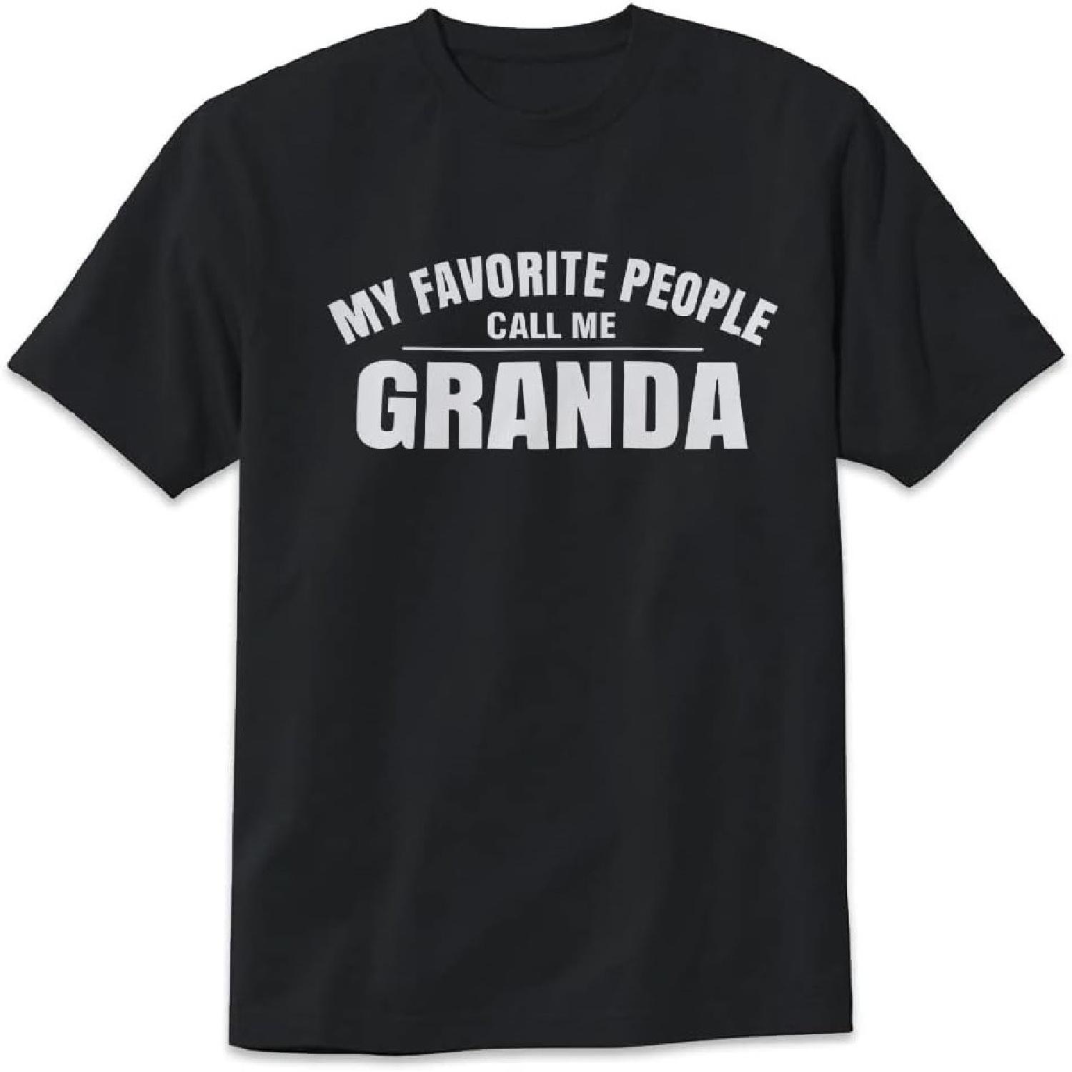 

Boring Dog My Favorite People Call Me Granda T-Shirt Design Tee Short Sleeve Unisex Shirt, Black #1, XX-Large XXXXXL чорний