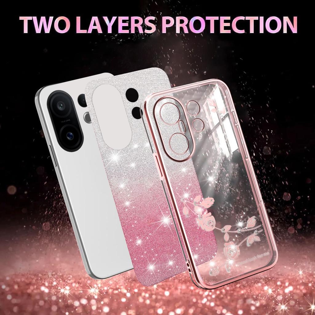 KADEM For Vivo S30 Pro Mini 5G Case Flower TPU Flexible Gradient Phone Cover