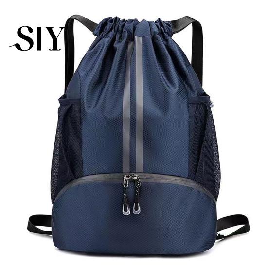 Sports Backpack Drawstring Gym Bag Soccer Basketball Organizer with Separate Shoe Compartment Large Capacity Waterproof Design