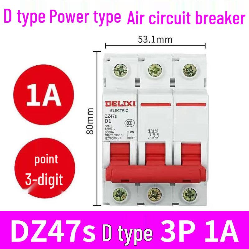 Delixi DZ47S Circuit Breaker: Air Switch for Single/Three-Phase, 1P/2P/3P/4P.