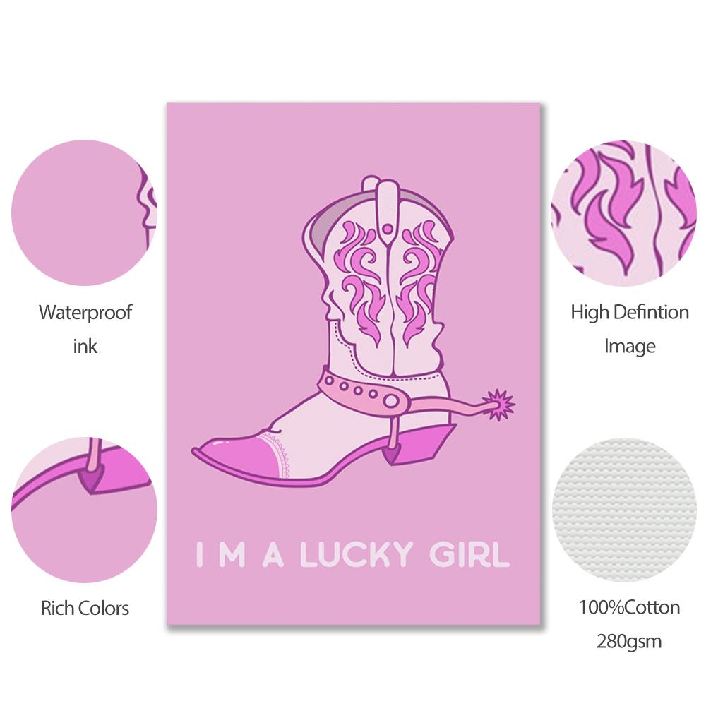 Lucky You Queen Heart Posters and Prints Retro Trendy Aesthetic Funky Wall Art Pictures 70s Style Disco Home Decor Canvas Mural