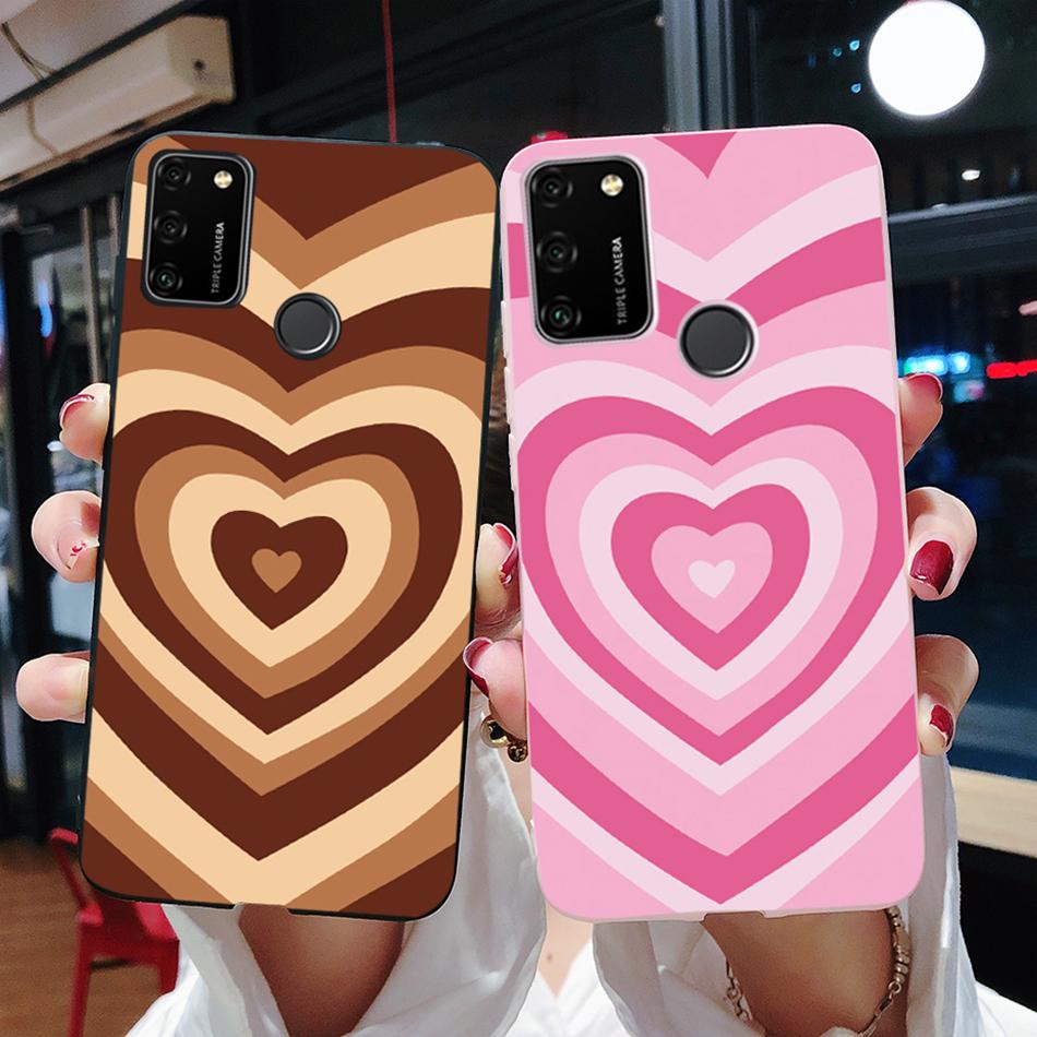 For Huawei Honor 9A Case 2020 Silicon Cover Soft Bumper Coque For Huawei Honor 9A Phone Cases MOA-LX9N Honor9A Love Heart Funda