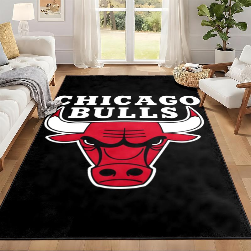 Tappetino d'ingresso Chicago Bulls per Soggiorno o Camera da Letto Tappetino Protettivo Sotto Sedia Decorazione Ufficio Regalo di Natale Regalo di Compleanno