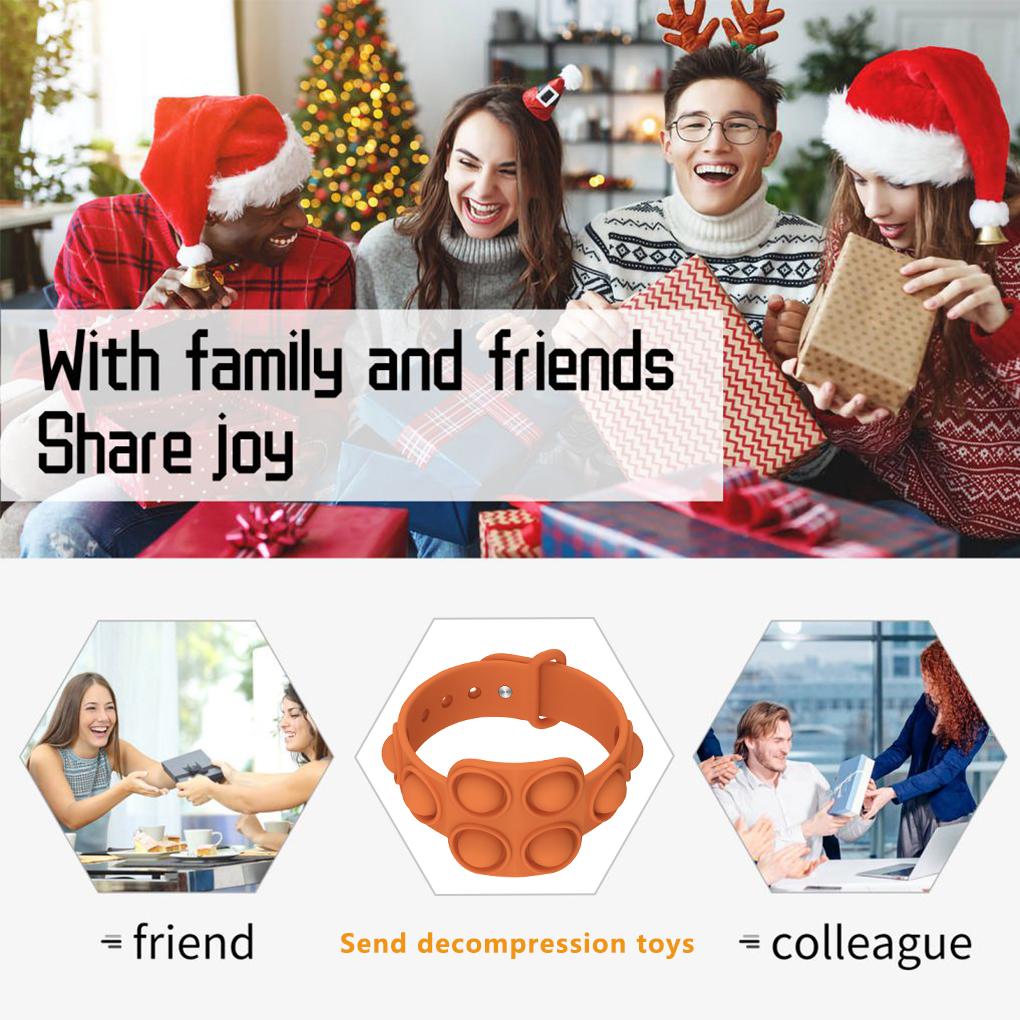 Bubble Bracelet Adjustable Push Wristband Silicone Stress Bubble Bracelet Relief Bracelet