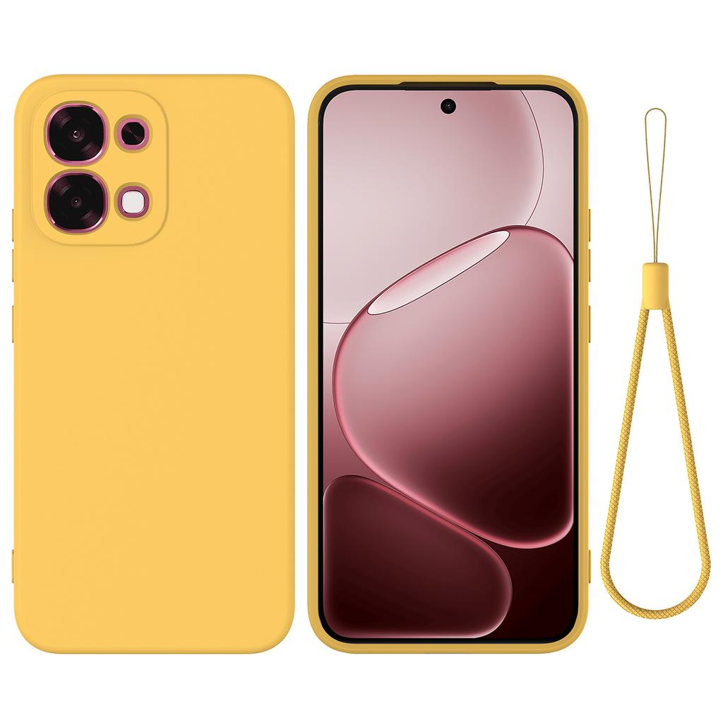 For Oppo F31 5G/A6 Pro 5G/4G Liquid Silicone Case Phone Back Cover with Hand Strap