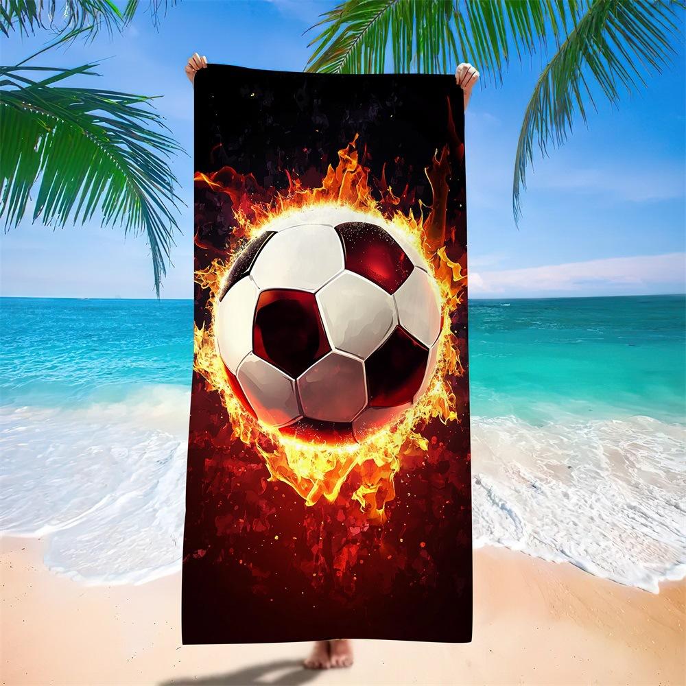 Wasserabsorbierendes Tragbares Fußball-Strandtuch für Erwachsene Europäisches, Amerikanisches Und Südamerikanisches Badetuch Digitale Druckerei Fabrik
